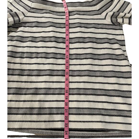 1.STATE Womens Ruched Sleeve Off the Shoulder Blouse, White - XL - Picture 5 of 7